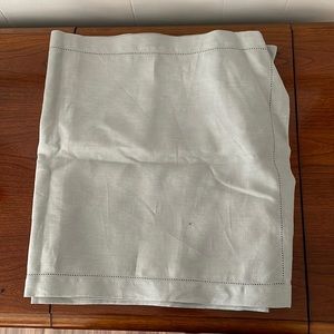 Gray linen Pottery Barn table runner